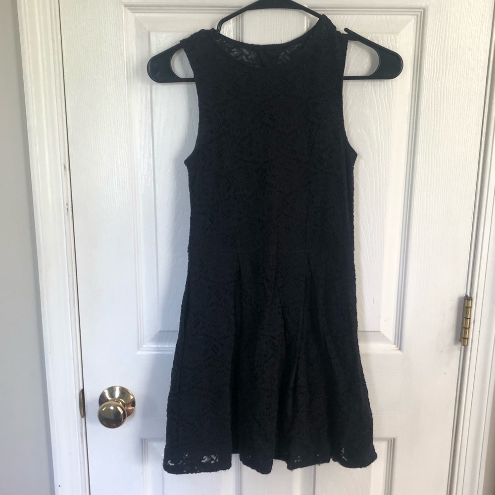 Abercrombie Kids Black Lace Skater Dress